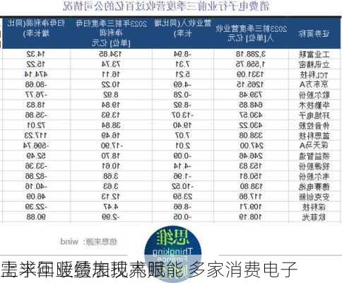 需求回暖叠加技术赋能 多家消费电子
上半年业绩表现亮眼