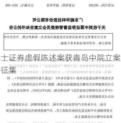 鹏博士证券虚假陈述案获青岛中院立案通过，
索赔征集