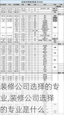 装修公司选择的专业,装修公司选择的专业是什么