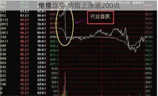 尾盘：
维持涨势 纳指上涨逾200点