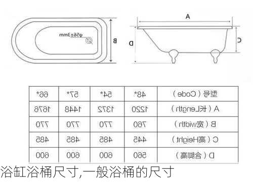 浴缸浴桶尺寸,一般浴桶的尺寸