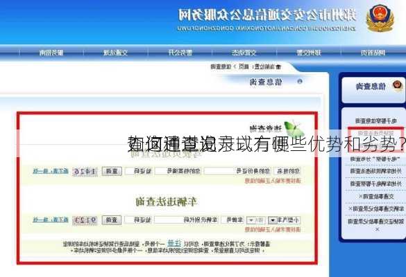 如何通过发
查询违章记录以方便
？这种查询方式有哪些优势和劣势？