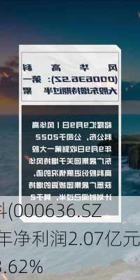 风华高科(000636.SZ)：上半年净利润2.07亿元 同
增长143.62%