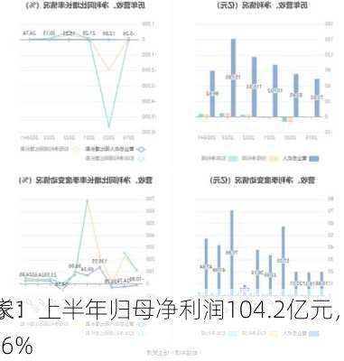 
智家：上半年归母净利润104.2亿元，同
增长16.26%