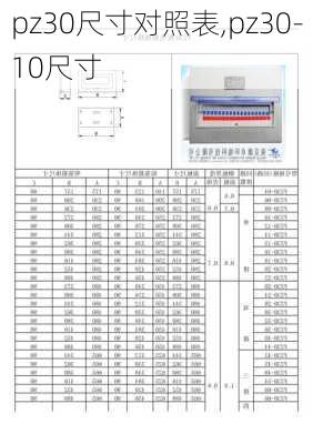 pz30尺寸对照表,pz30-10尺寸