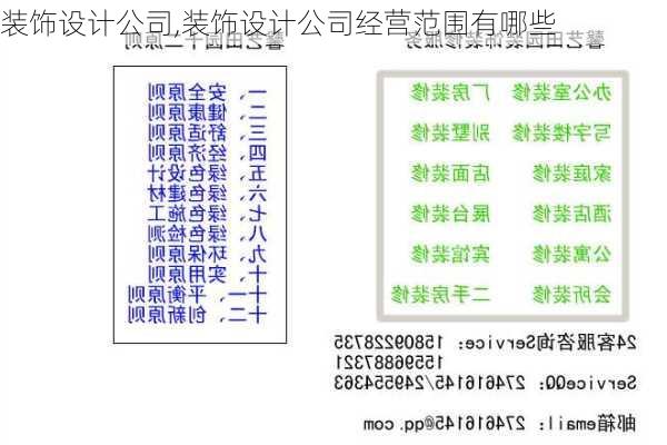 装饰设计公司,装饰设计公司经营范围有哪些