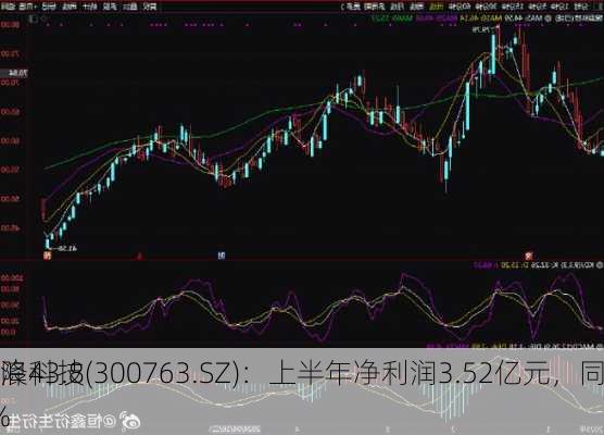 锦浪科技(300763.SZ)：上半年净利润3.52亿元，同
下降43.84%