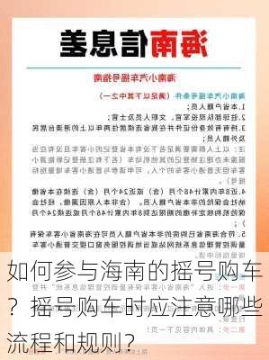 如何参与海南的摇号购车？摇号购车时应注意哪些流程和规则？