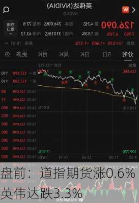 盘前：道指期货涨0.6% 英伟达跌3.3%