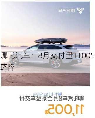 哪吒汽车：8月交付量11005台，环
略降