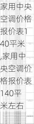 家用中央空调价格报价表140平米,家用中央空调价格报价表140平米左右