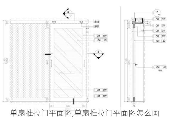 单扇推拉门平面图,单扇推拉门平面图怎么画