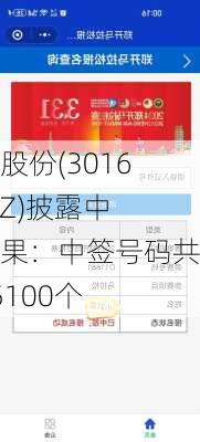 慧翰股份(301600.SZ)披露中签结果：中签号码共有35100个