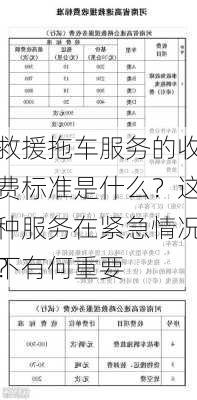 救援拖车服务的收费标准是什么？这种服务在紧急情况下有何重要
？