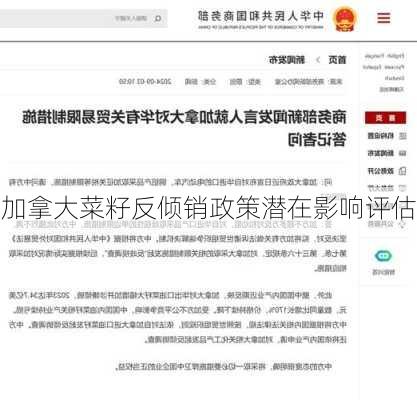 加拿大菜籽反倾销政策潜在影响评估