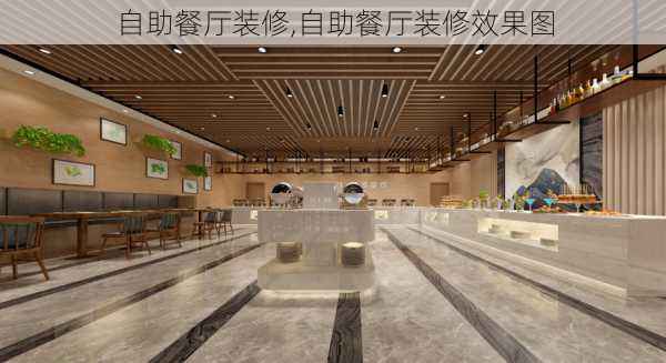 自助餐厅装修,自助餐厅装修效果图