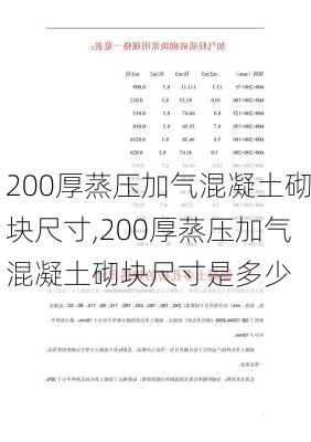 200厚蒸压加气混凝土砌块尺寸,200厚蒸压加气混凝土砌块尺寸是多少