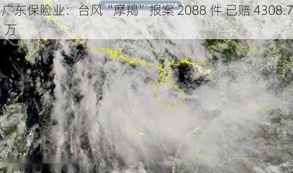 广东保险业：台风“摩羯”报案 2088 件 已赔 4308.7 万