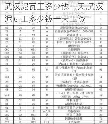 武汉泥瓦工多少钱一天,武汉泥瓦工多少钱一天工资