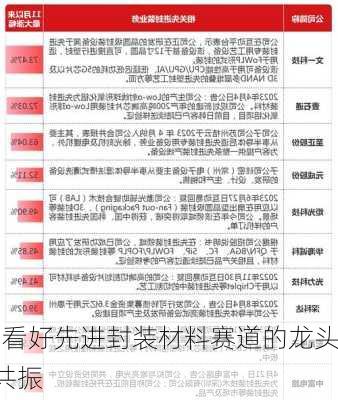 中信证券：看好先进封装材料赛道的龙头
强α属
与行业β的共振