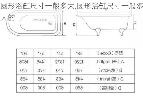 圆形浴缸尺寸一般多大,圆形浴缸尺寸一般多大的