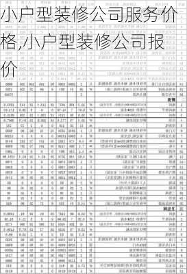 小户型装修公司服务价格,小户型装修公司报价