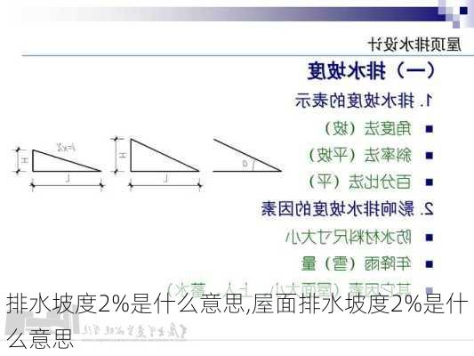 排水坡度2%是什么意思,屋面排水坡度2%是什么意思