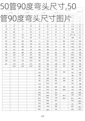 50管90度弯头尺寸,50管90度弯头尺寸图片