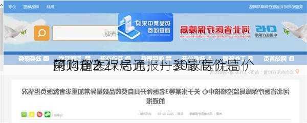 河北省医保局通报：30家医院高价
采购超2.27亿元，丹参最高价是
的110倍