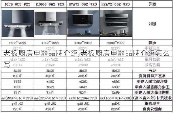 老板厨房电器品牌介绍,老板厨房电器品牌介绍怎么写