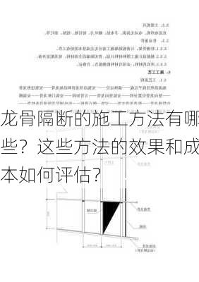 龙骨隔断的施工方法有哪些？这些方法的效果和成本如何评估？