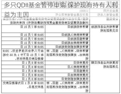 多只QDII基金暂停申购 保护现有持有人利益为主因