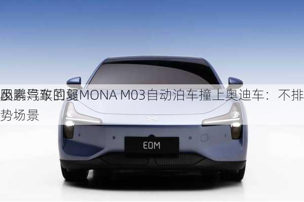 小鹏汽车回复MONA M03自动泊车撞上奥迪车：不排除因
及
因素导致的弱势场景