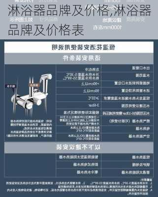 淋浴器品牌及价格,淋浴器品牌及价格表