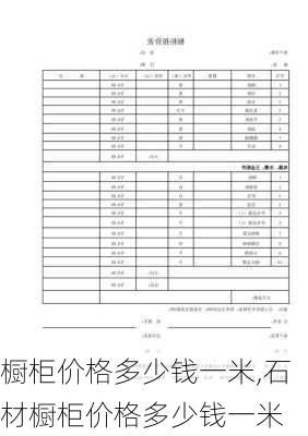 橱柜价格多少钱一米,石材橱柜价格多少钱一米