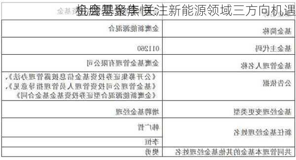 金鹰基金李恒：
机会需聚焦 关注新能源领域三方向机遇