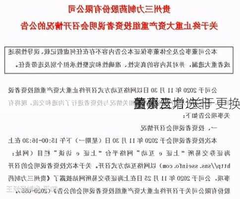 贵州三力:关于更换
董事及增选非
董事
的公告