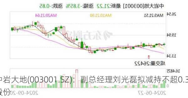 中岩大地(003001.SZ)：副总经理刘光磊拟减持不超0.35%
股份