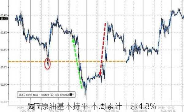 周五
WTI原油基本持平 本周累计上涨4.8%