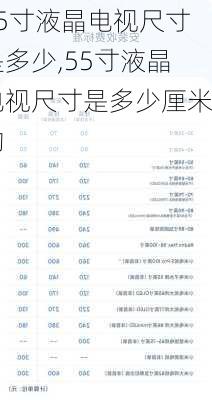 55寸液晶电视尺寸是多少,55寸液晶电视尺寸是多少厘米的
