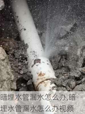 暗埋水管漏水怎么办,暗埋水管漏水怎么办视频