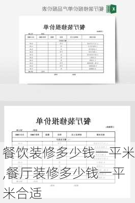 餐饮装修多少钱一平米,餐厅装修多少钱一平米合适