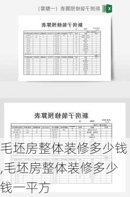 毛坯房整体装修多少钱,毛坯房整体装修多少钱一平方