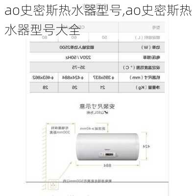 ao史密斯热水器型号,ao史密斯热水器型号大全