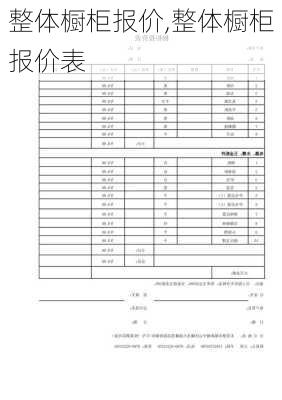 整体橱柜报价,整体橱柜报价表