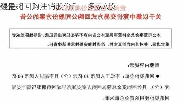 继贵州
公告将回购注销股份后，多家A股
跟进