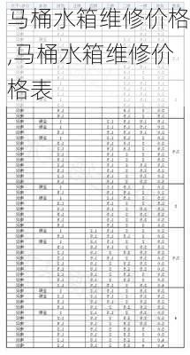 马桶水箱维修价格,马桶水箱维修价格表