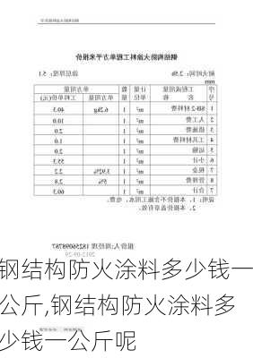 钢结构防火涂料多少钱一公斤,钢结构防火涂料多少钱一公斤呢