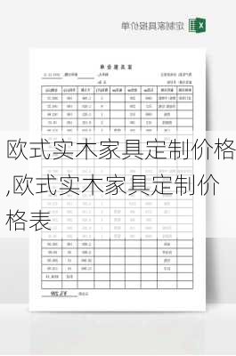 欧式实木家具定制价格,欧式实木家具定制价格表