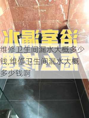 维修卫生间漏水大概多少钱,维修卫生间漏水大概多少钱啊